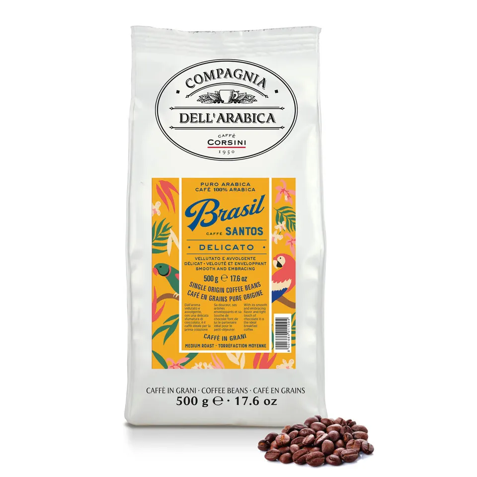 caff-corsini-brasil-santos-100-arabica-caff-in-grani-500g image 1