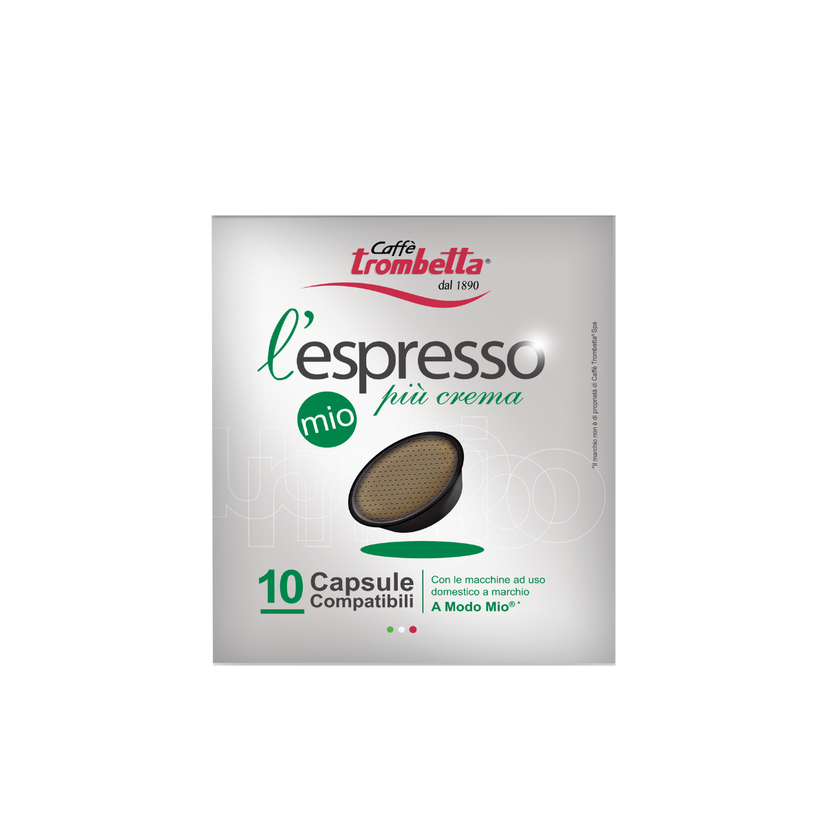 caff-trombetta-l-espresso-mio-pi-crema-80-capsule-compatibili-lavazza-a-modo-mio image 1