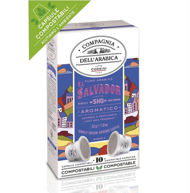 caff-corsini-el-salvador-capsule-compostabili-compatibili-nespresso-10pz-100-ara image 1
