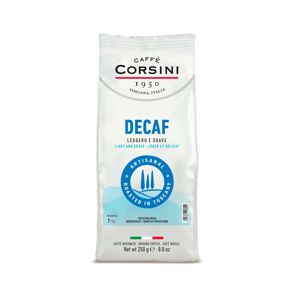 caff-corsini-decaffeinato-caff-macinato-arabica-e-robusta-250g image 1