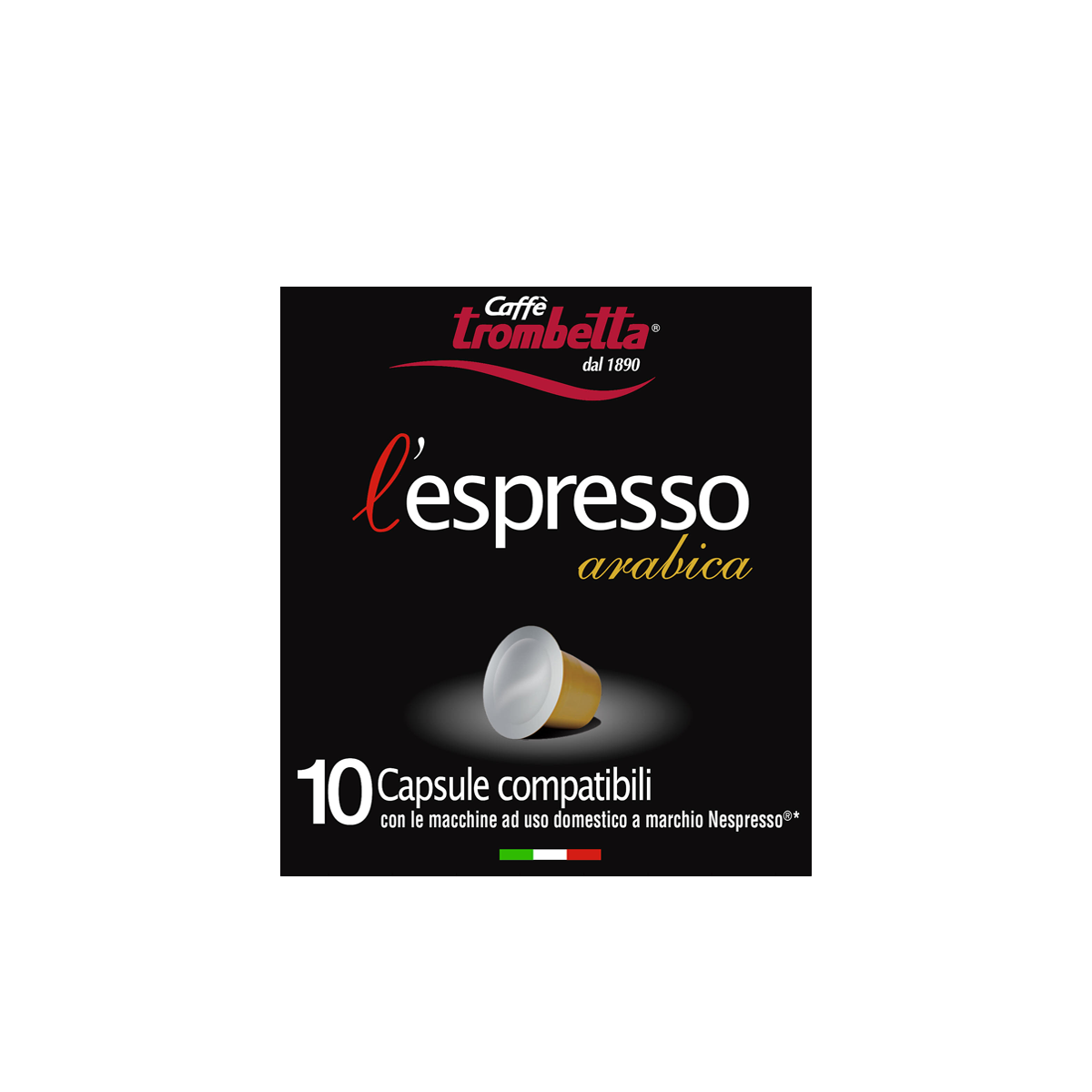 caff-trombetta-l-espresso-arabica-80-capsule-compatibili-nespresso image 1