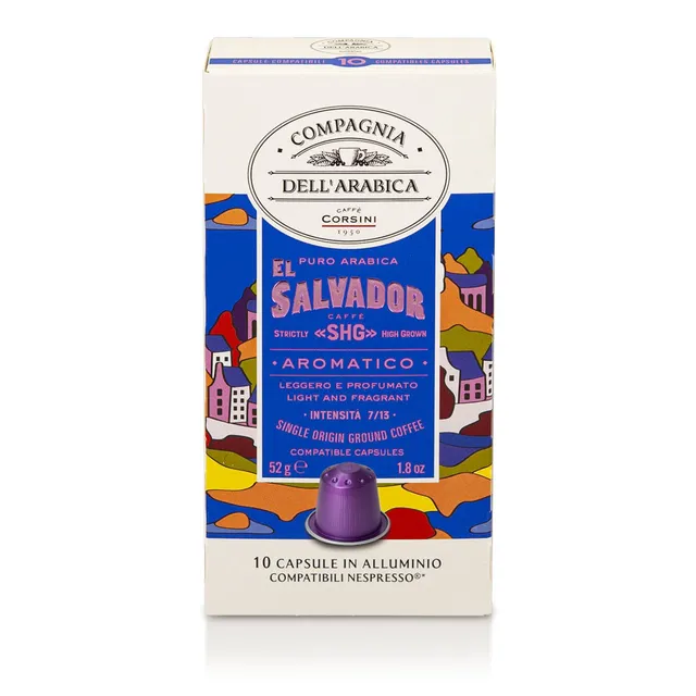 caff-corsini-el-salvador-100-arabica-10-capsule-alluminio-compatibili-nespresso- image 1