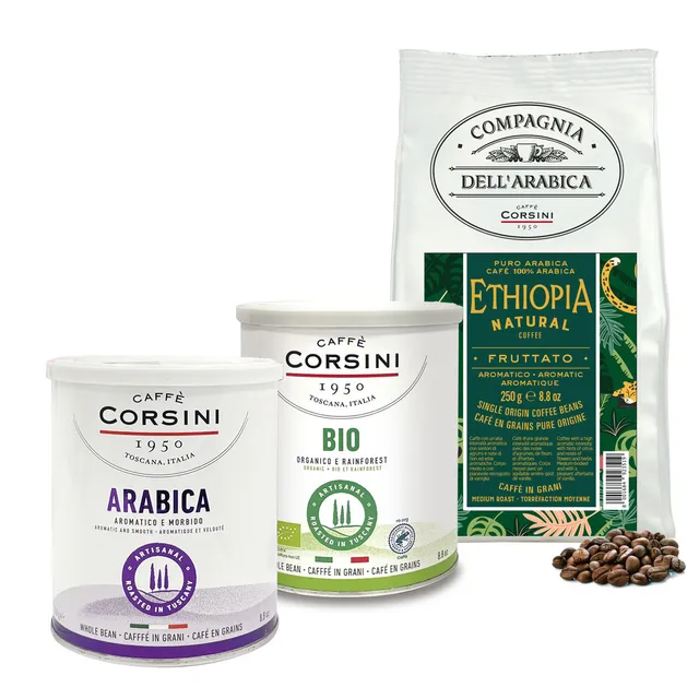 caff-corsini-bio-ethiopia-natural-arabica-caff-in-grani-250g image 1