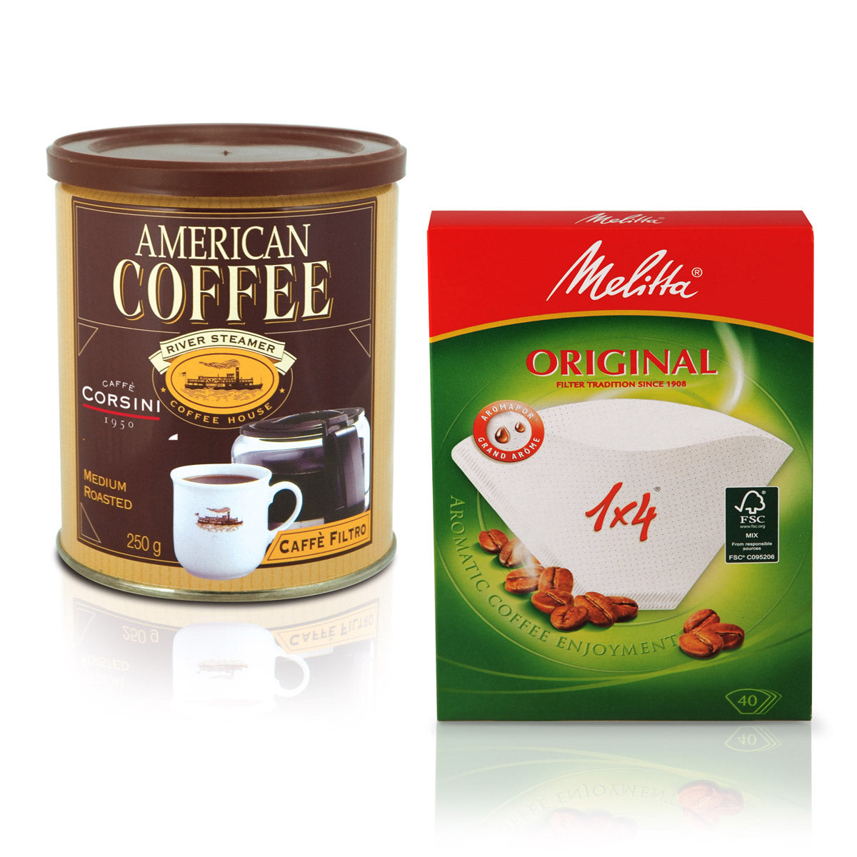 caff-corsini-american-coffee-macinato-lattina-250g-40-filtri-carta-melitta-1x4 image 1