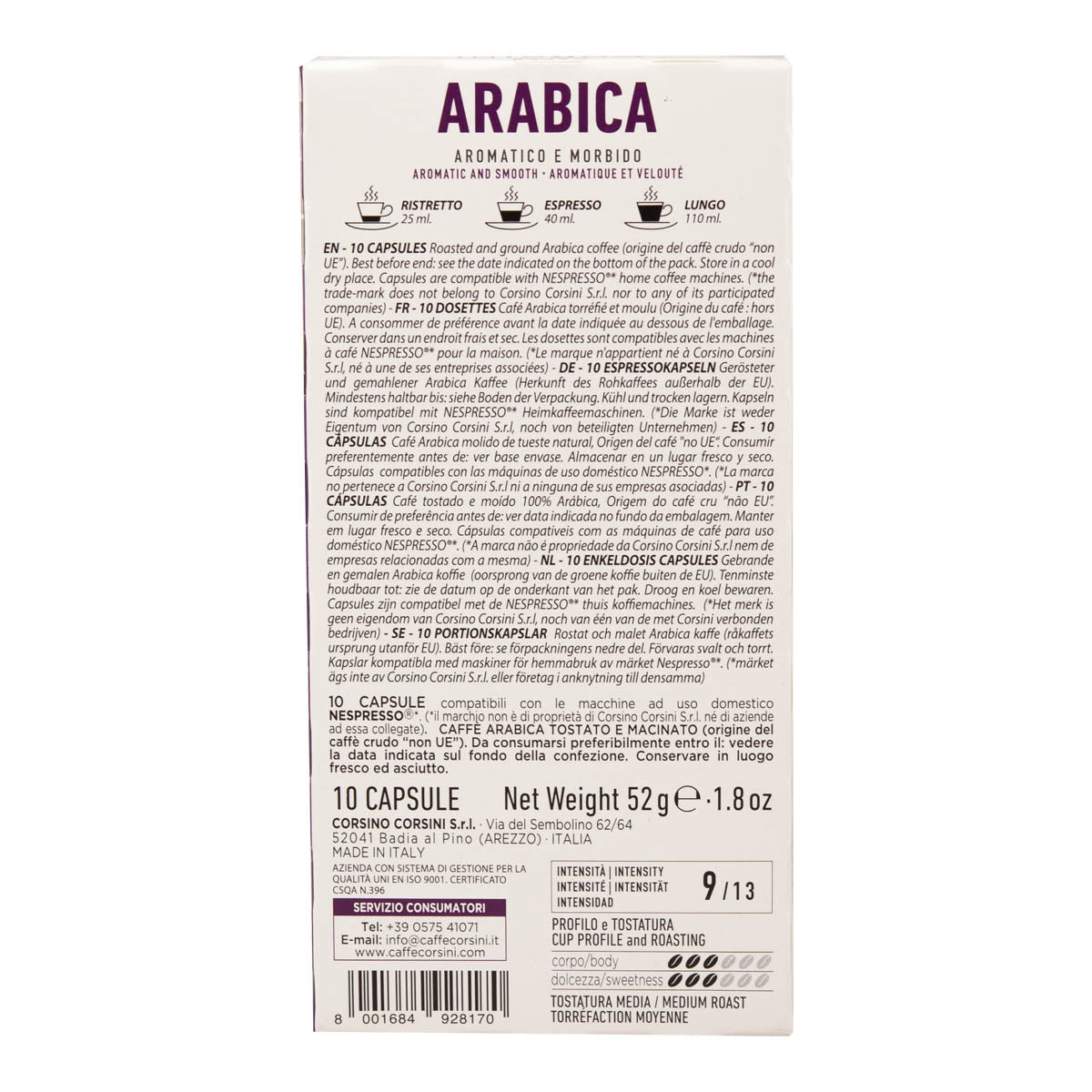 caff-corsini-100-arabica-10-capsule-compatibili-nespresso-miscela-aromatica image 2