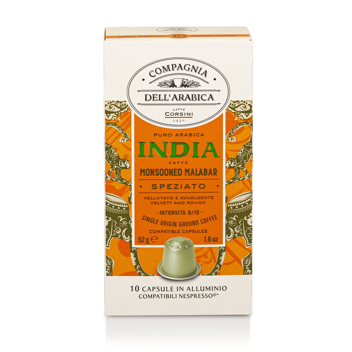 caff-corsini-india-100-arabica-capsule-alluminio-compatibili-nespresso-10-capsul image 1