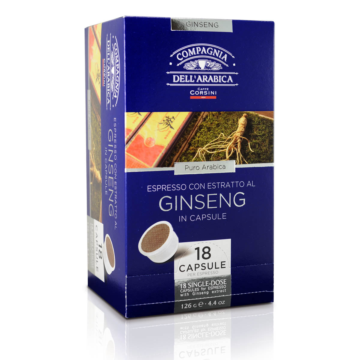 caff-corsini-al-ginseng-18-capsule-compatibili-lavazza-espresso-point image 1
