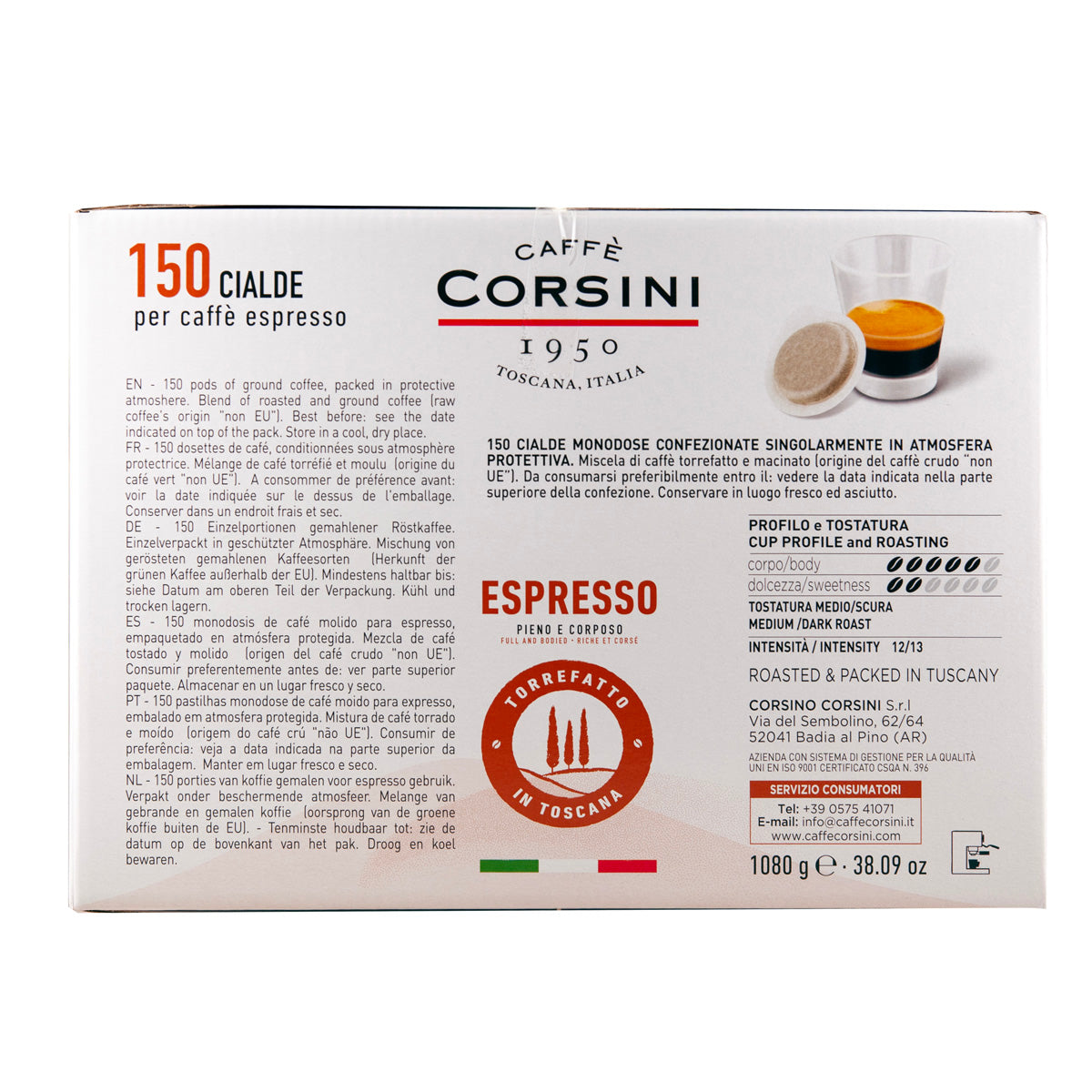 caff-corsini-espresso-cialde-ese-44mm-150-pezzi image 2