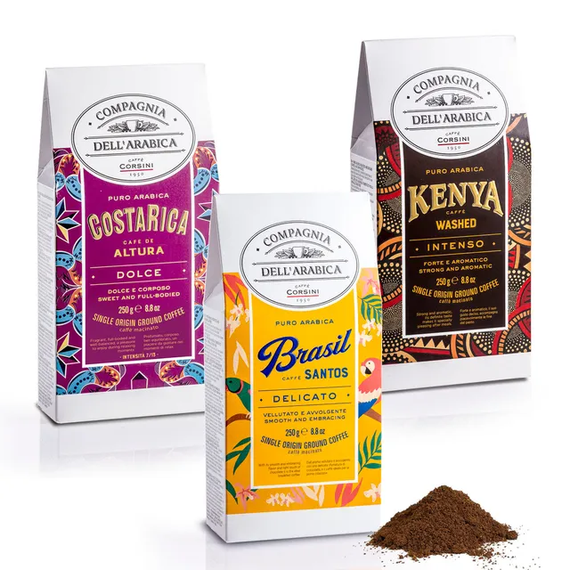caff-corsini-compagnia-dell-arabica-tris-monorigini-macinato-costa-rica-brasil-k image 1