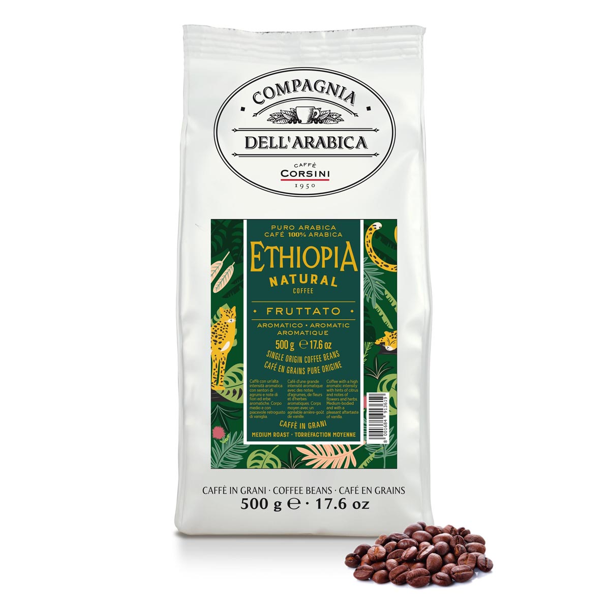 caff-corsini-tris-arabica-in-grani-ethiopia-india-kenya-3-x-500g image 2