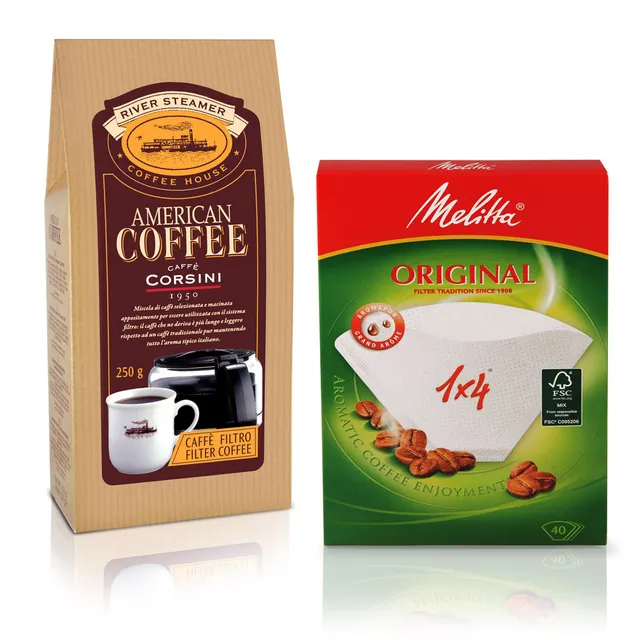 caff-corsini-american-coffee-caff-macinato-con-filtri-in-carta-melitta-1x4 image 1