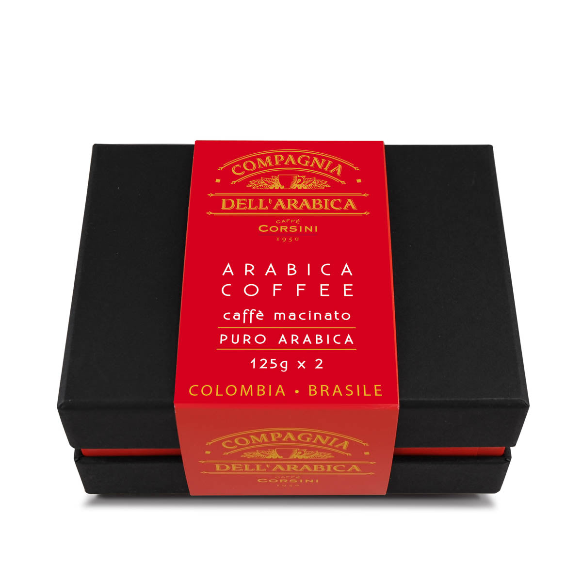 caff-corsini-cofanetto-regalo-caff-macinato-colombia-e-brasile-100-arabica-2x125 image 1