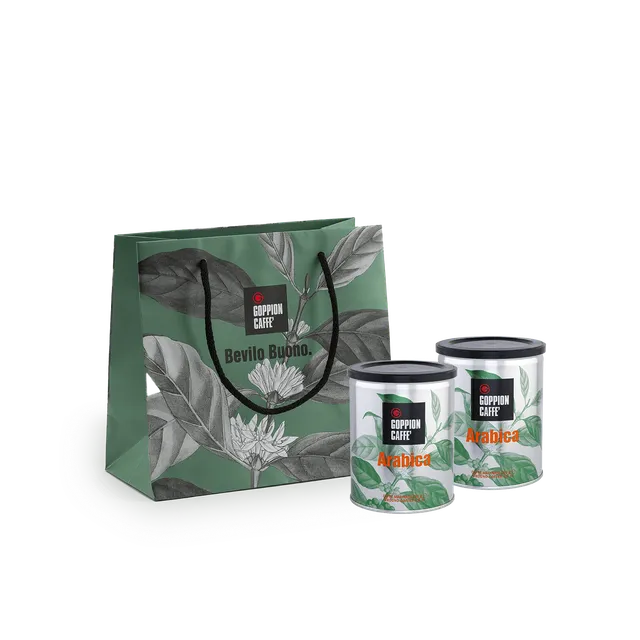 goppion-caff-shopper-arabica-2-lattine-da-250-g-macinato-shopper image 1