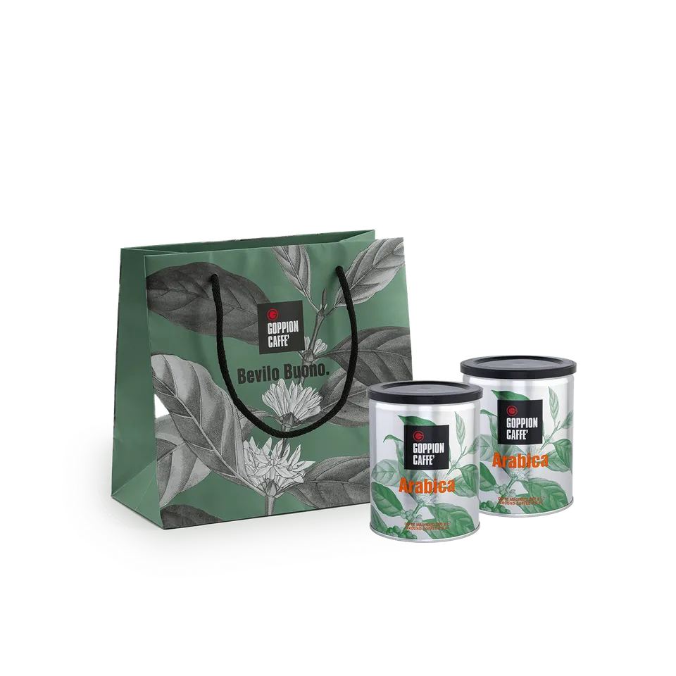 goppion-caff-shopper-arabica-2-lattine-da-250-g-macinato-shopper image 1