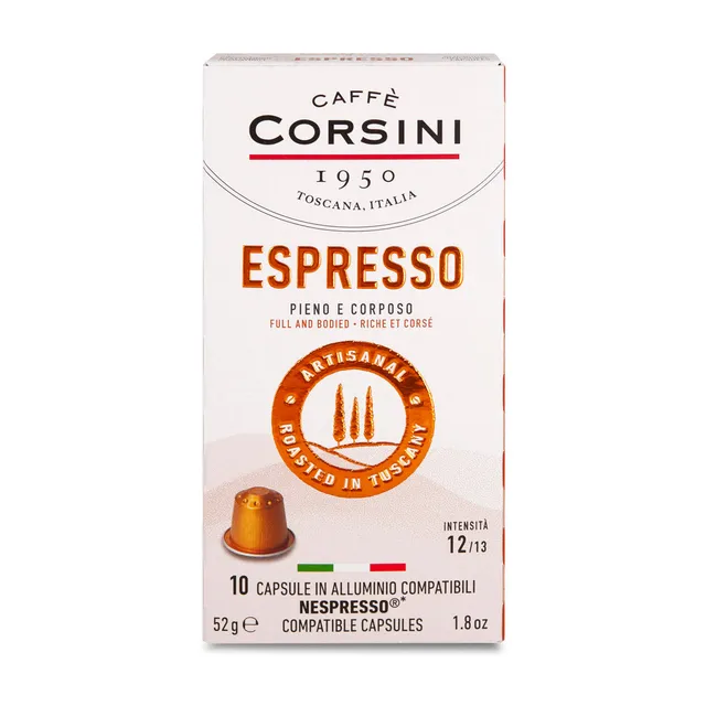caff-corsini-miscela-arabica-e-robusta-10-capsule-compatibili-nespresso-cartone- image 1