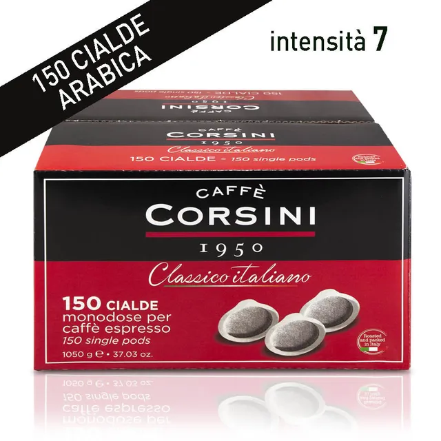 caff-corsini-classico-italiano-cialde-ese-44mm-100-arabica-150-pezzi image 1