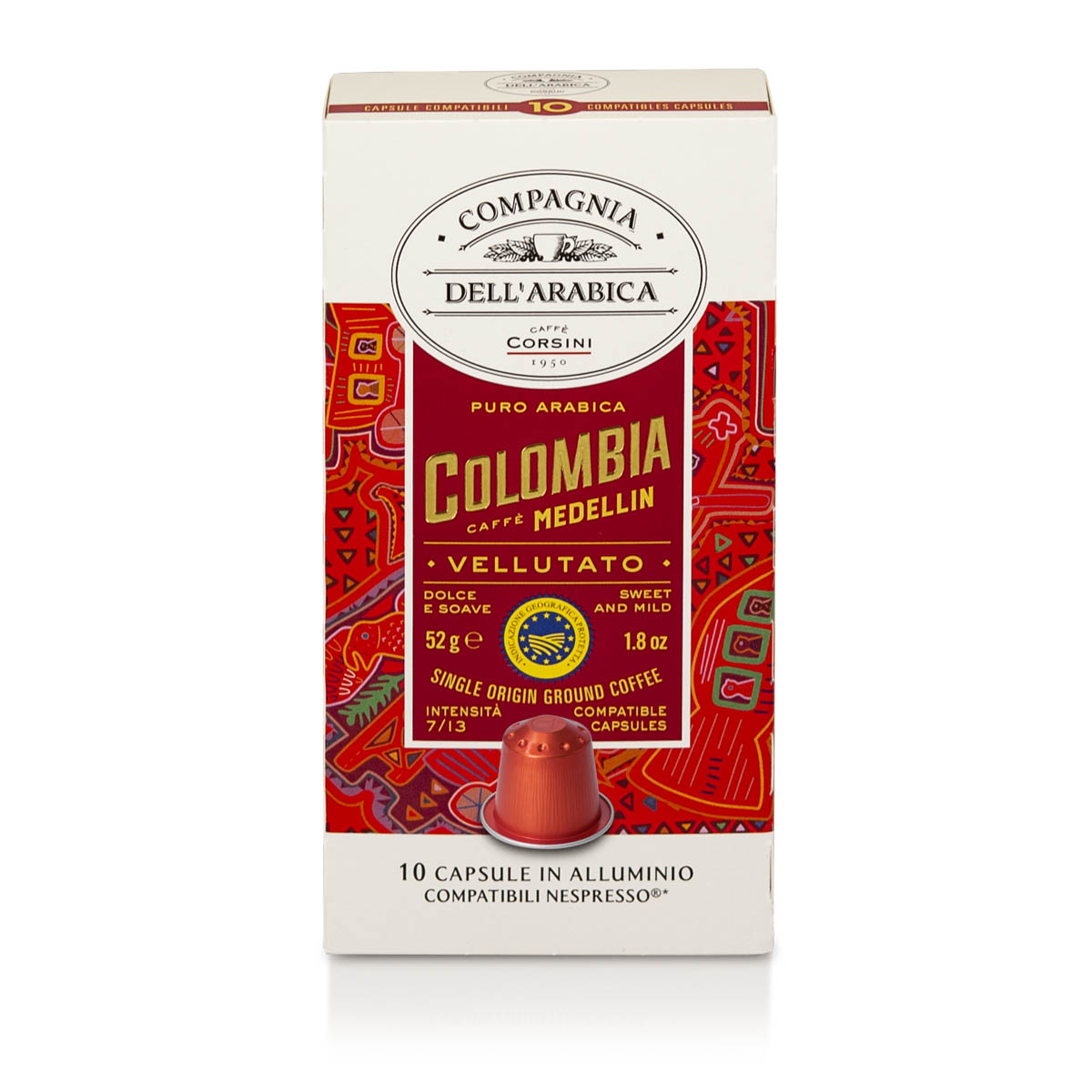 caff-corsini-colombia-100-arabica-igp-10-capsule-alluminio-compatibili-nespresso image 1