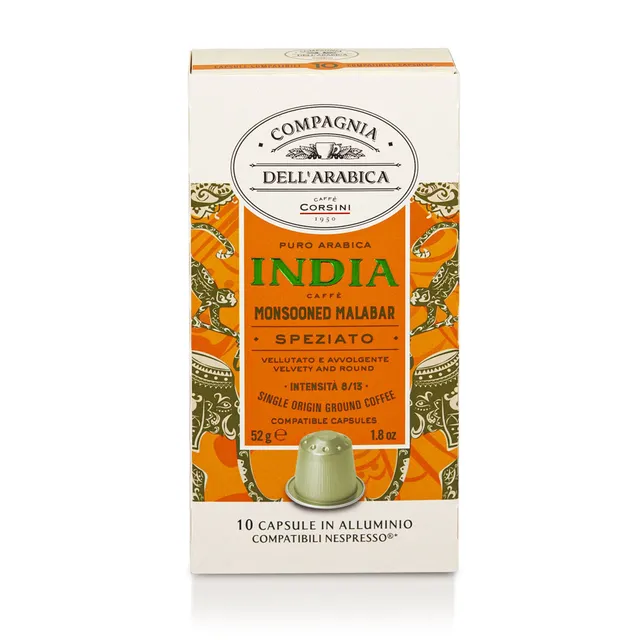 caff-corsini-india-100-arabica-capsule-alluminio-compatibili-nespresso-10pz-cart image 1